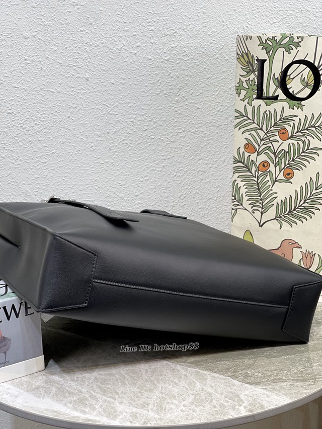 Loewe專櫃新款男包全皮托特包 羅意威Buckle Horizontal Tote手袋 型號10959 lyw1478